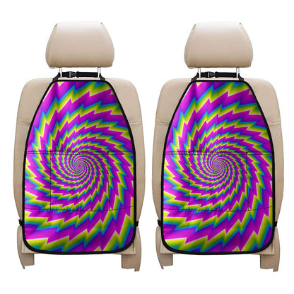 Abstract Twisted Moving Optical Illusion Car Seat Organizers