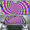 Abstract Twisted Moving Optical Illusion Car Sun Shade GearFrost