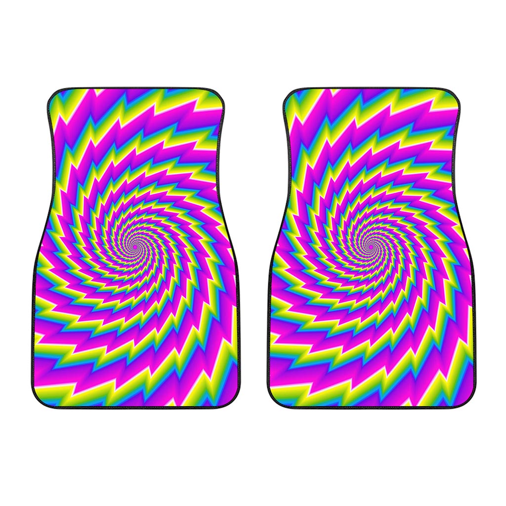 Abstract Twisted Moving Optical Illusion Front Car Floor Mats