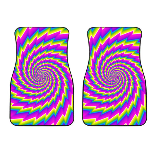 Abstract Twisted Moving Optical Illusion Front Car Floor Mats