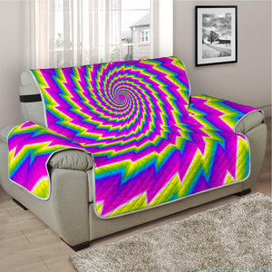 Abstract Twisted Moving Optical Illusion Half Sofa Protector