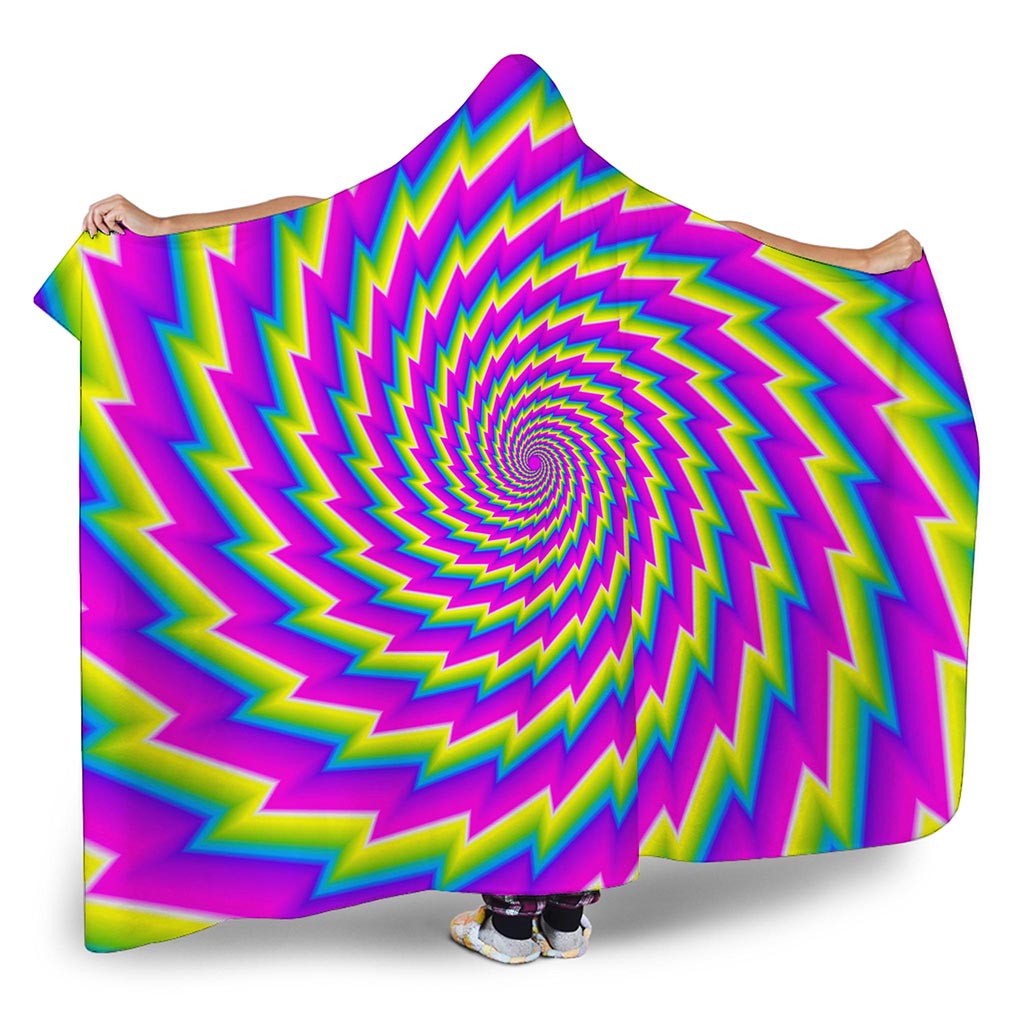Abstract Twisted Moving Optical Illusion Hooded Blanket