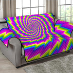 Abstract Twisted Moving Optical Illusion Loveseat Protector