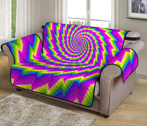 Abstract Twisted Moving Optical Illusion Loveseat Protector