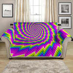 Abstract Twisted Moving Optical Illusion Loveseat Protector