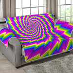 Abstract Twisted Moving Optical Illusion Loveseat Protector