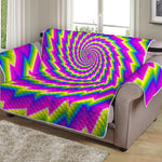 Abstract Twisted Moving Optical Illusion Loveseat Protector