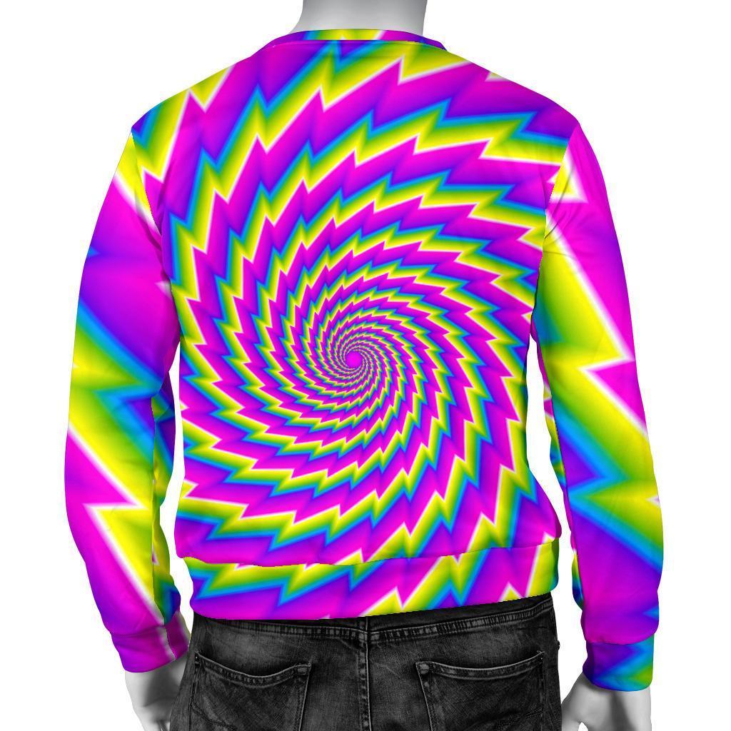 Abstract Twisted Moving Optical Illusion Men's Crewneck Sweatshirt GearFrost