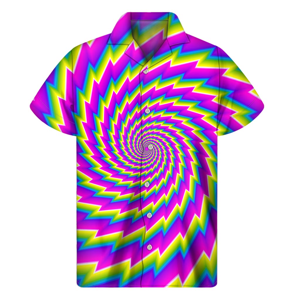 Abstract Twisted Moving Optical Illusion Men's Short Sleeve Shirt
