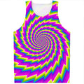 Abstract Twisted Moving Optical Illusion Men's Tank Top