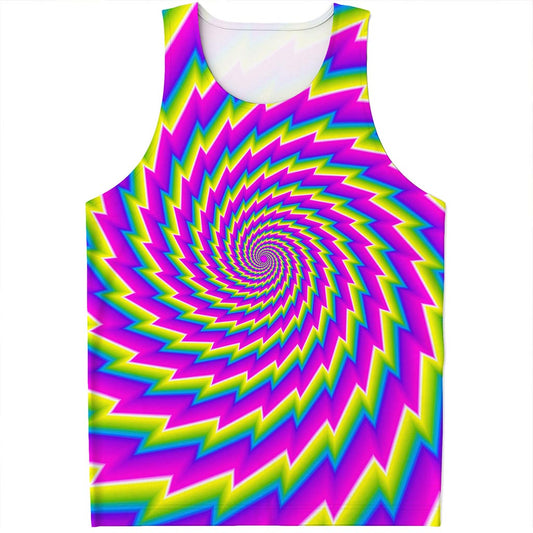 Abstract Twisted Moving Optical Illusion Men's Tank Top