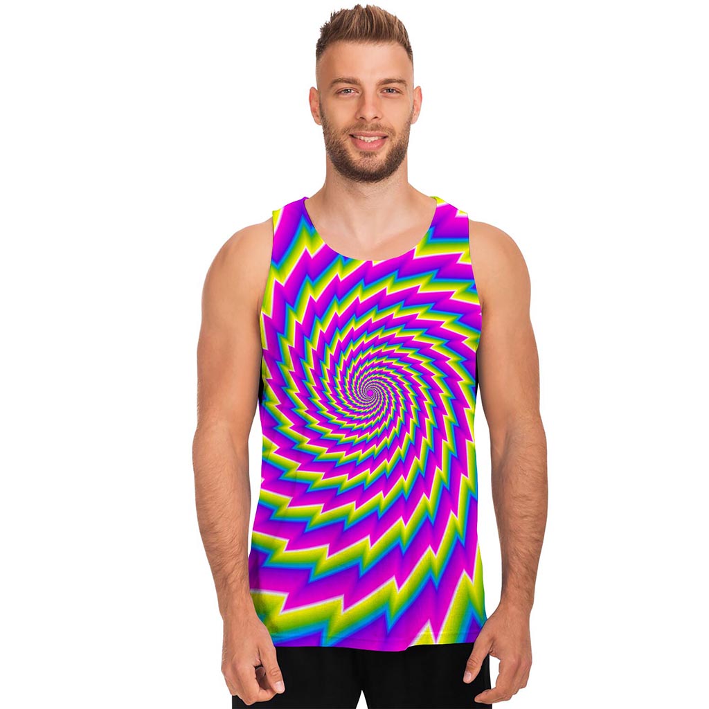 Abstract Twisted Moving Optical Illusion Men's Tank Top