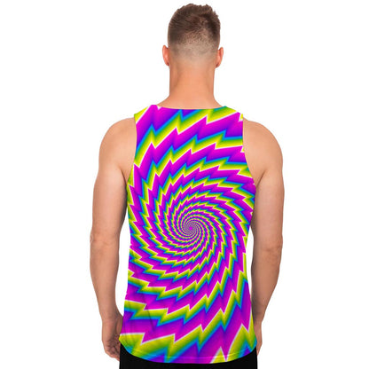 Abstract Twisted Moving Optical Illusion Men's Tank Top