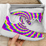 Abstract Twisted Moving Optical Illusion Mesh Knit Shoes GearFrost