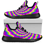 Abstract Twisted Moving Optical Illusion Mesh Knit Shoes GearFrost