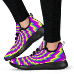 Abstract Twisted Moving Optical Illusion Mesh Knit Shoes GearFrost