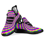 Abstract Twisted Moving Optical Illusion Mesh Knit Shoes GearFrost