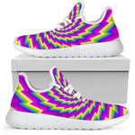 Abstract Twisted Moving Optical Illusion Mesh Knit Shoes GearFrost
