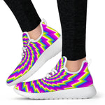 Abstract Twisted Moving Optical Illusion Mesh Knit Shoes GearFrost