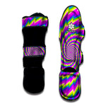 Abstract Twisted Moving Optical Illusion Muay Thai Shin Guard