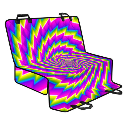 Abstract Twisted Moving Optical Illusion Pet Car Back Seat Cover