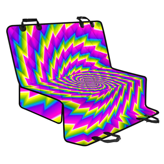 Abstract Twisted Moving Optical Illusion Pet Car Back Seat Cover