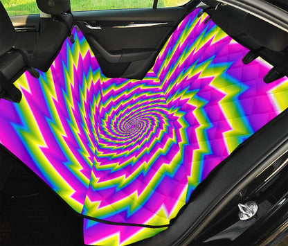 Abstract Twisted Moving Optical Illusion Pet Car Back Seat Cover