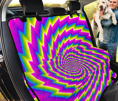 Abstract Twisted Moving Optical Illusion Pet Car Back Seat Cover