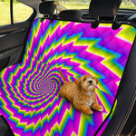 Abstract Twisted Moving Optical Illusion Pet Car Back Seat Cover