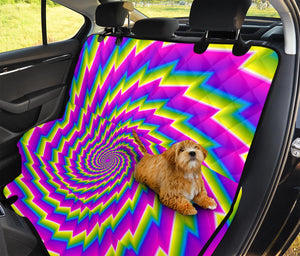Abstract Twisted Moving Optical Illusion Pet Car Back Seat Cover