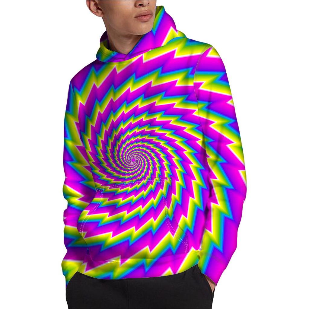 Abstract Twisted Moving Optical Illusion Pullover Hoodie