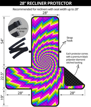 Abstract Twisted Moving Optical Illusion Recliner Protector