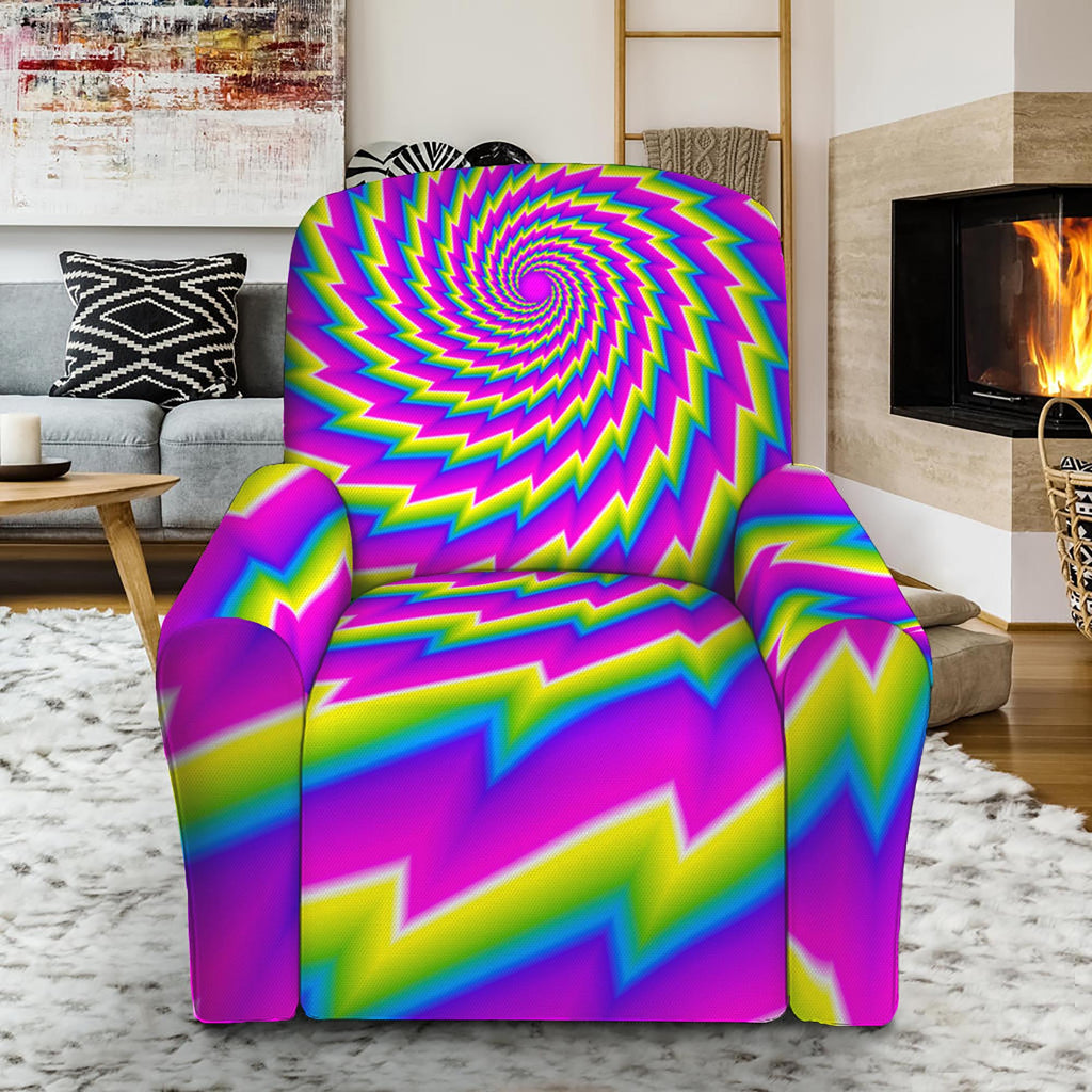 Abstract Twisted Moving Optical Illusion Recliner Slipcover