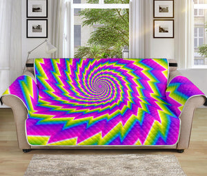 Abstract Twisted Moving Optical Illusion Sofa Protector