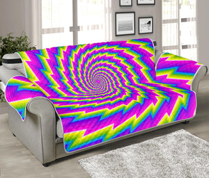 Abstract Twisted Moving Optical Illusion Sofa Protector