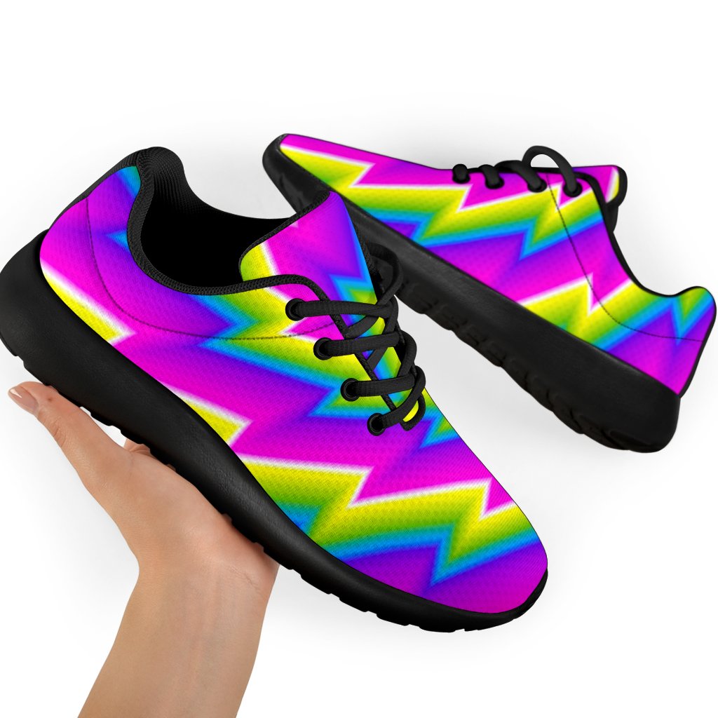 Abstract Twisted Moving Optical Illusion Sport Shoes GearFrost