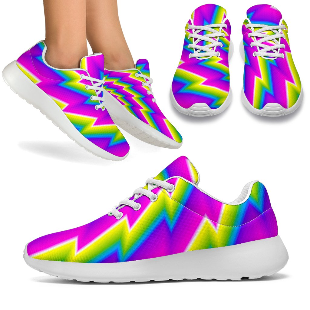 Abstract Twisted Moving Optical Illusion Sport Shoes GearFrost