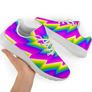 Abstract Twisted Moving Optical Illusion Sport Shoes GearFrost