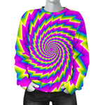 Abstract Twisted Moving Optical Illusion Women's Crewneck Sweatshirt GearFrost