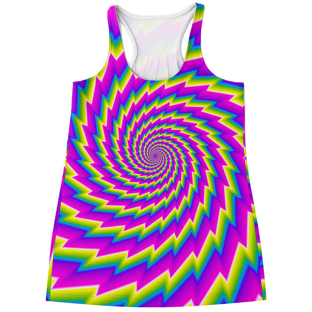 Abstract Twisted Moving Optical Illusion Women's Racerback Tank Top