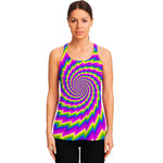 Abstract Twisted Moving Optical Illusion Women's Racerback Tank Top