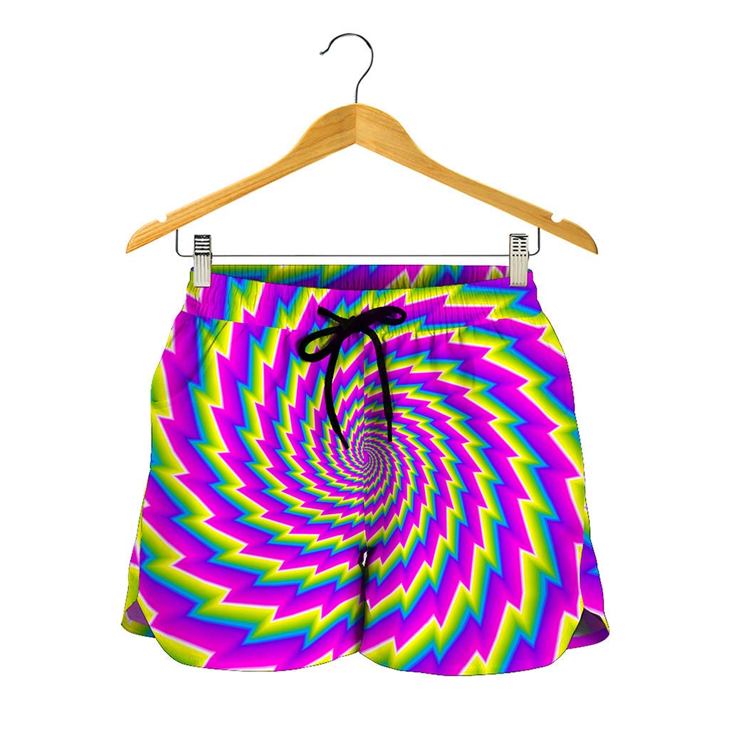 Abstract Twisted Moving Optical Illusion Women's Shorts