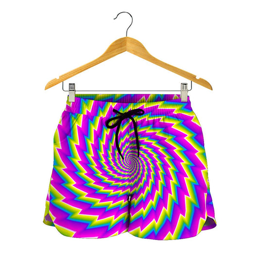 Abstract Twisted Moving Optical Illusion Women's Shorts