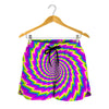 Abstract Twisted Moving Optical Illusion Women's Shorts