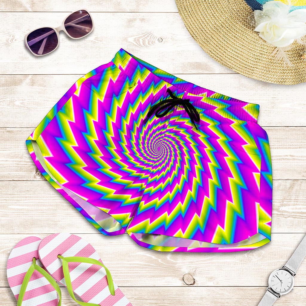 Abstract Twisted Moving Optical Illusion Women's Shorts