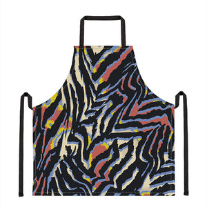 Abstract Zebra Pattern Print Apron