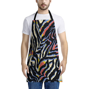 Abstract Zebra Pattern Print Apron