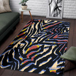 Abstract Zebra Pattern Print Area Rug GearFrost