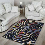 Abstract Zebra Pattern Print Area Rug GearFrost