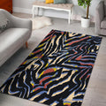 Abstract Zebra Pattern Print Floor Mat